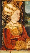 STRIGEL, Bernhard Portrait of Sybilla von Freyberg (born Gossenbrot) er oil painting artist